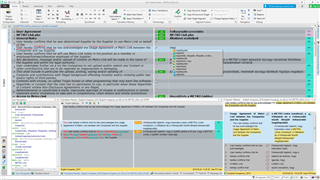 Screenshot of Trados Studio showing AutoSuggest working properly with suggestions displayed in the dropdown.