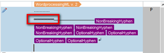 Screenshot of Trados Studio showing the WordprocessingML v.2 with a highlighted section indicating a non-breaking space issue in Traditional Chinese.