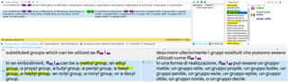 Screenshot of Trados Studio interface showing source text with several terms not detected by the Term Recognition tool despite being stored in the Term Base.