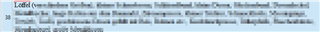 Screenshot of Trados Studio with a list of words where the word 'stettarflag' is highlighted in blue.