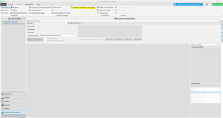 Trados Studio screen with 'R tablir la presentations des fen tres' option highlighted, indicating the action to return the screen to default layout.