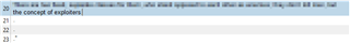 Screenshot of Trados Studio showing segmentation issue with segment 23 breaking incorrectly after a period followed by a space.