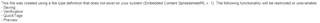 Notification bar in Trados Studio with a message 'The system cannot carry out the operation because not all required items (Embedded Content SpreadsheetML v. 1) have been configured for the document or are available.'