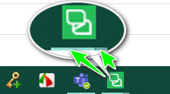 Taskbar showing two Trados Studio icons indicating a second window is open, with arrows pointing to the faint second icon.