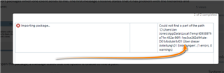 Trados Studio error message displaying 'Could not find a part of the path C:UsersIan JonesAppDataLocalTempSDLSDLTradosStudio14.0.0.0MultitermWidgetUserPhraseAutoSuggestDictionaries'.