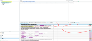 Trados Studio screenshot of an update project with no visible matches, indicated by a red circle and arrow.