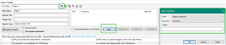 Trados Studio batch edit settings window with a filter applied and the option to change field values highlighted.