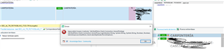 Trados Studio error message dialog box stating 'An error has occurred while contacting the server. Please check your network connection and try again.' with a red exclamation mark icon.