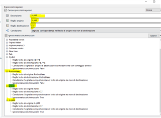 Trados Studio screenshot showing the Regex-based segmentation rules interface with three new simple Regex added. No visible errors or warnings.