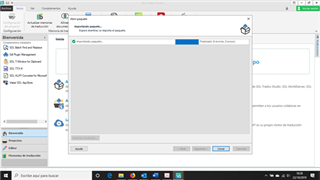 Trados Studio project view showing a normal state with no visible errors or warnings after accepting the initial error.