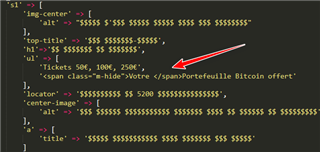 Screenshot of Trados Studio showing code with a red arrow pointing to an inconsistency in the 'ul' tag where a 'span' element is not closed properly.