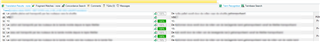 Screenshot of Trados Studio showing a list of files with green checkmarks indicating successful processing.