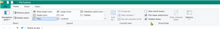 File Explorer window with 'Hidden items' checkbox ticked under the View tab.