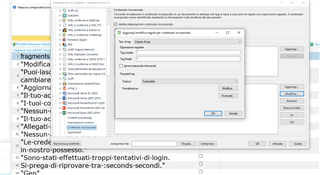 Trados Studio screenshot showing an error message 'Too many login attempts. Please try again in 30 seconds.' in a login window.