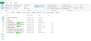 Screenshot of Windows Explorer displaying a list of files and folders with arrows pointing to 'ProgramData', 'Users', and 'Windows' folders, suggesting these are the relevant files.
