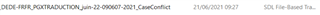 Screenshot of a Translation Memory name on a client's server with the user's name and a date appended, indicating a duplicate TM issue.