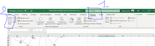 Screenshot of Trados Studio with two buttons highlighted, leading to 'Microsoft Visual Basic, Applications Edition'.