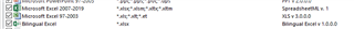 Screenshot showing Trados Studio file types with a focus on 'Microsoft Excel 2007 vs 2000' in the ID verifier section.