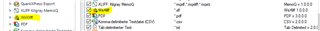 Screenshot of Trados Studio 2017 showing file types list with 'SDLXLIFF' highlighted and marked as 'hidden' in the sdlproj file.