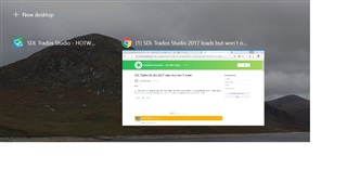 Screenshot of Trados Studio error message stating 'SDL Trados Studio 2017 launch but won't start.' with a yellow warning sign.