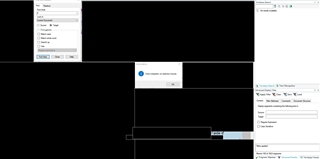Screenshot of Trados Studio showing a 'Find and Replace' dialog box with the message 'The search item was not found.'
