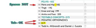 Screenshot showing Trados Studio interface with a warning about spaces not allowed, indicating an error in the 'PELVIS-182' segment.