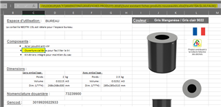 Screenshot of Trados Studio showing an Excel file with a yellow cell containing a vlookup section, indicated by an arrow and text above the cell.