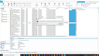 Error message in Trados Studio stating 'The file type is not supported' with a list of project files in the background.