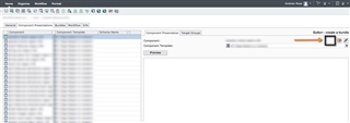 Tridion Sites interface showing a list of component presentations with an arrow pointing to the 'Add to bundle' button in the top right corner.