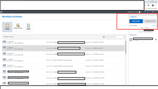 Workflow Activities window in Tridion Sites with a red highlighted popup notification blocking the activity buttons.