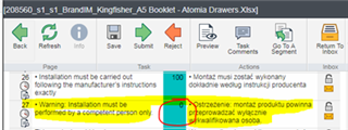 Screenshot of TMS Ideas client review interface with segment 27 highlighted, incorrectly showing a 0% match instead of the actual fuzzy match percentage.