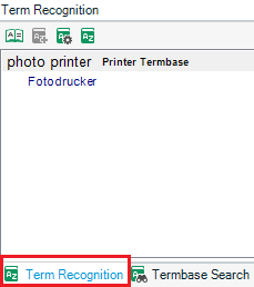 Term Recognition tab highlighted