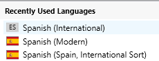 3 Spanish variants