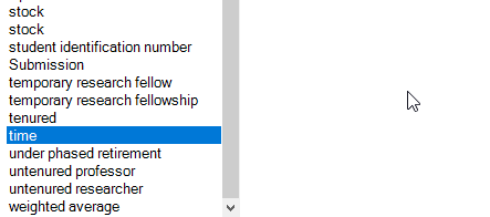 Trados Studio Termbase Viewer showing a list of terms with the term 'time' visible and no errors or warnings.