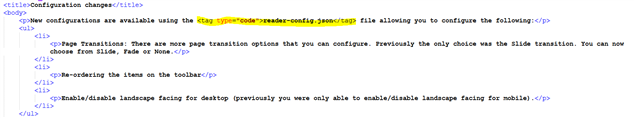 XML document structure with highlighted inline tag <tag type='code'> in Trados Studio 2015.