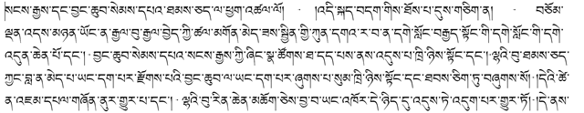 Correct display of Tibetan script with properly stacked letters, appearing as continuous lines of text.