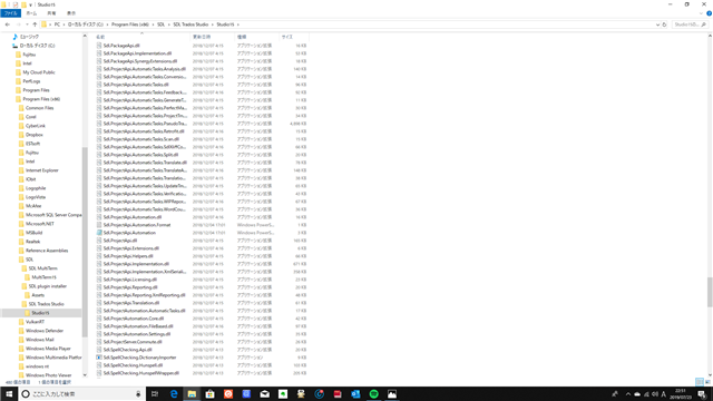 Screenshot showing a list of files within the SDL Trados Studio folder, no visible errors or warnings.