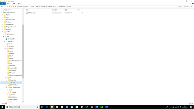 Screenshot displaying the Roaming directory with 'SDL Trados Studio' and 'ProjectApi' folders present.