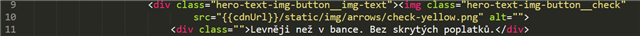 Screenshot of HTML code with correct line breaks and no visible errors.