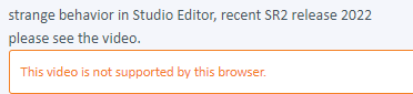 There is a notification in a bordered box that states, "This video is not supported by this browser." 