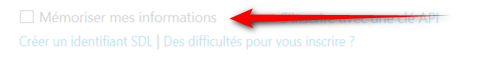 Screenshot showing the checkbox to remember the choice you make when logging in.